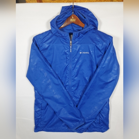 Colombia Reversable Hooded Windbreaker Blue Womens XL 5SRL008 - Picture 1 of 13